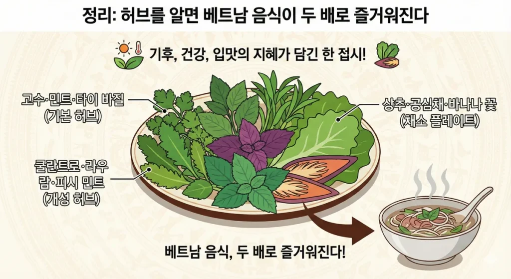 베트남 허브 한접시 플랫일러스트