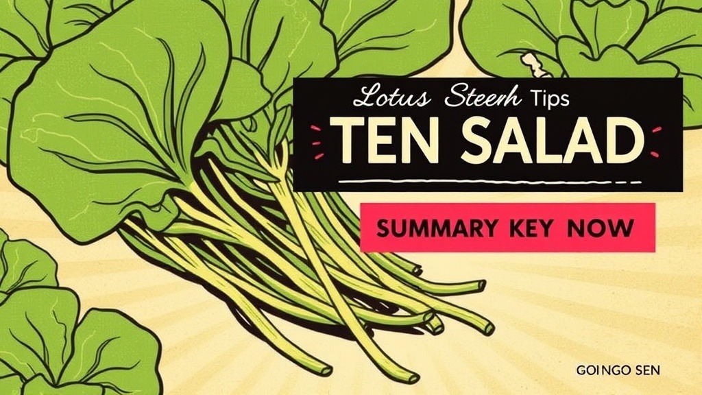 Summary and Key Tips for Lotus Stem Salad (Goi Ngo Sen)