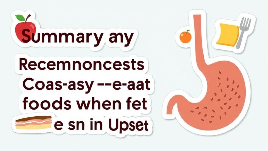 Summary and Recommendations for Choosing Easy-to-Eat Foods When You Have an Upset Stomach