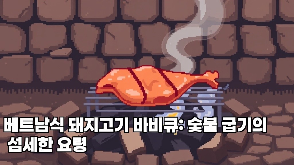 Vietnamese-style grilled pork over charcoal tips